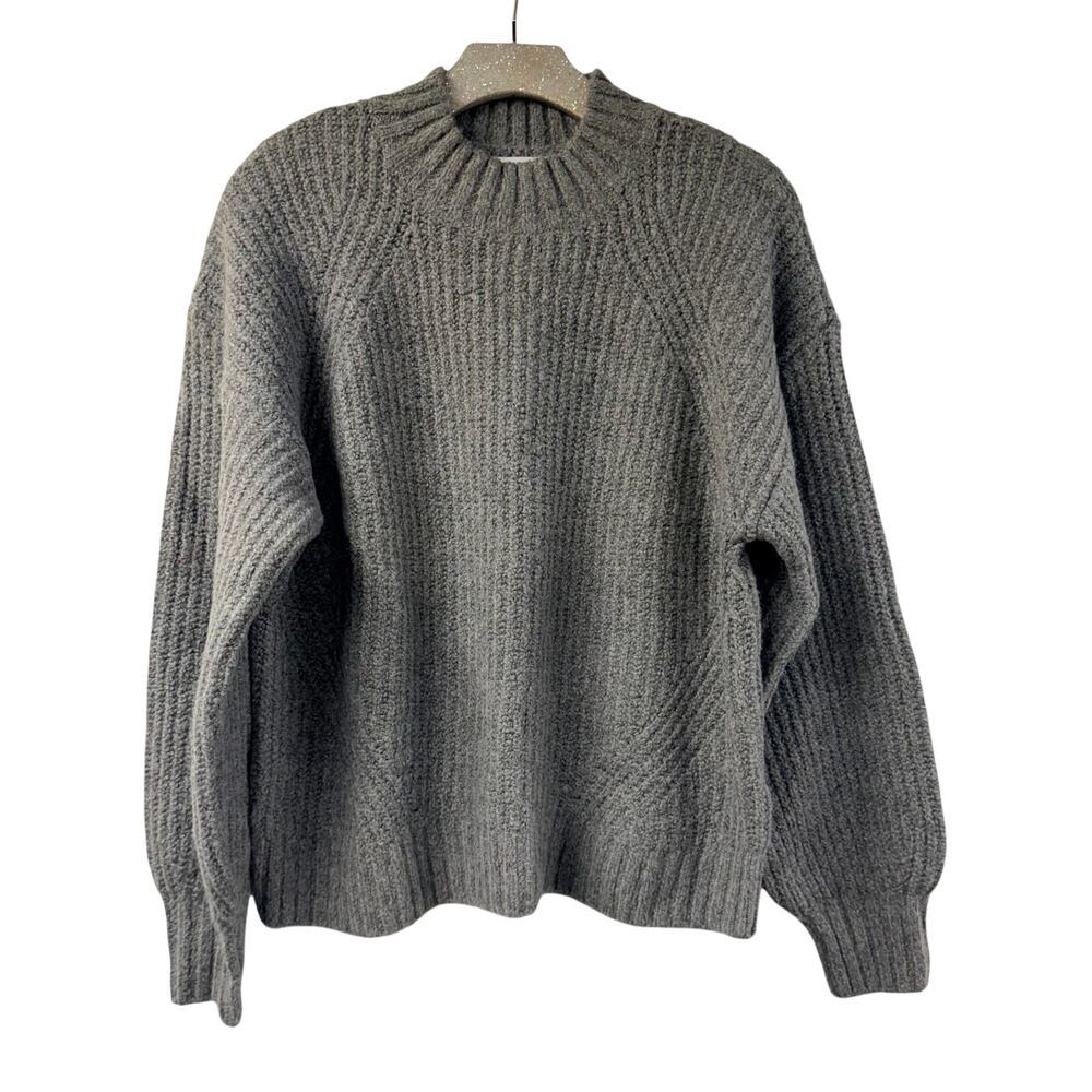 Old Navy Sweater Gray Knit Pullover Large Chunky Soft Casual NWT